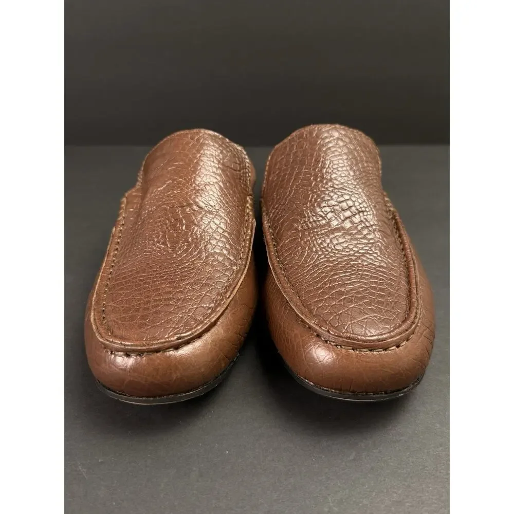 Carlos Santana Cronos Alligator Mule Men’s US 7D EU 40 Brown Leather Slip-On